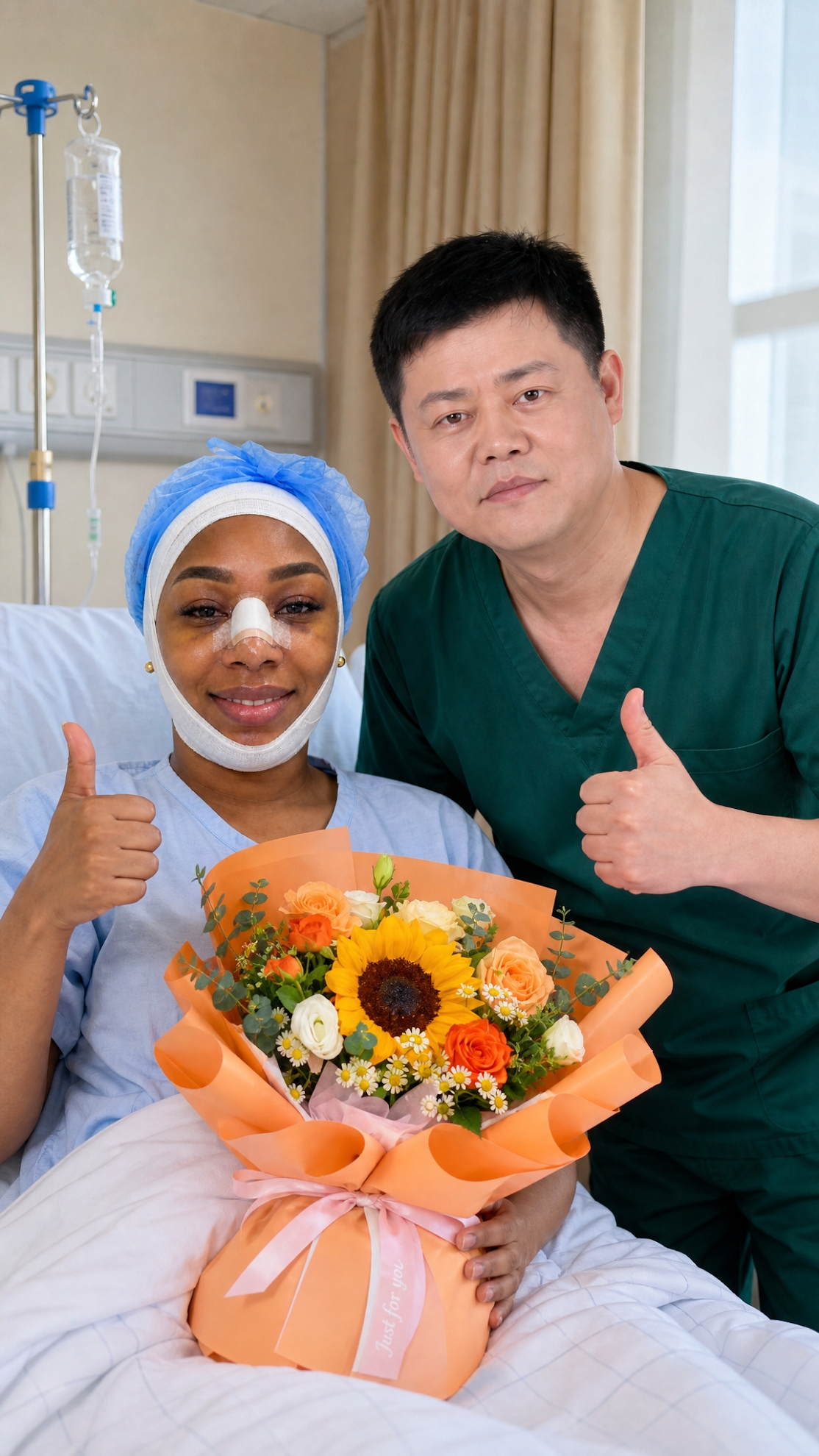 Dr. Miles with an international patient in Shanghai